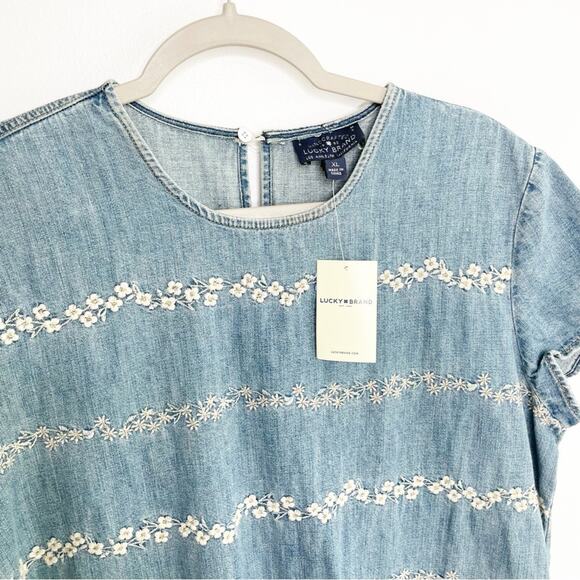 LUCKY BRAND Floral Shift Dress in Honey Grove Size XL NWT - Picture 5 of 11